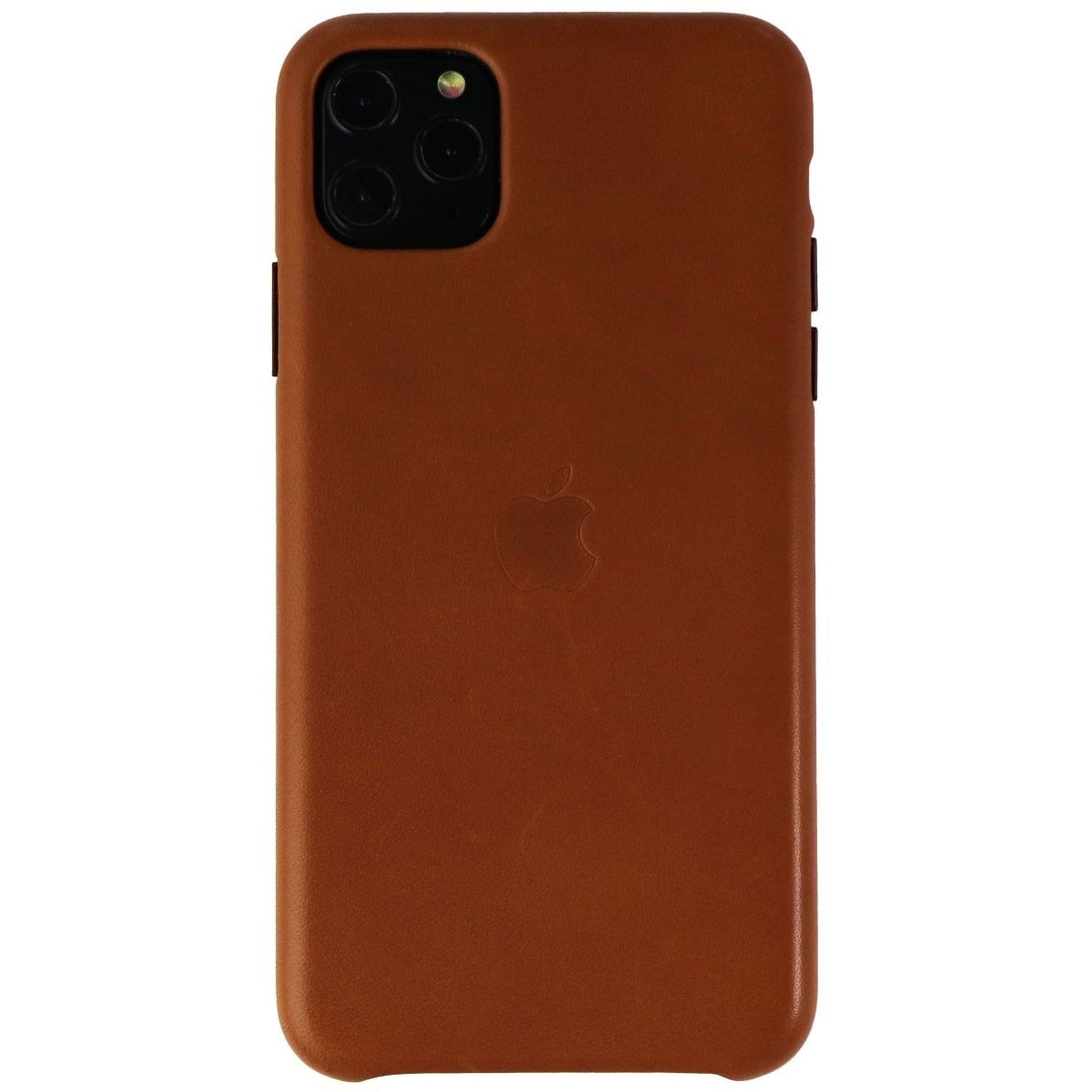 Apple Leather Case for iPhone 11 Pro Max - Saddle Brown Image 2