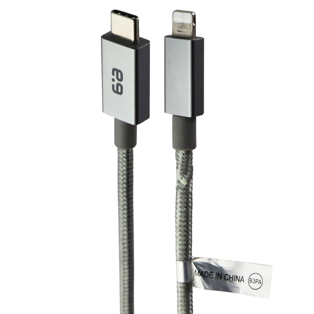 PureGear Braided MFI to USB-C 10ft. Charging Cable - Metallic Space Gray Image 1