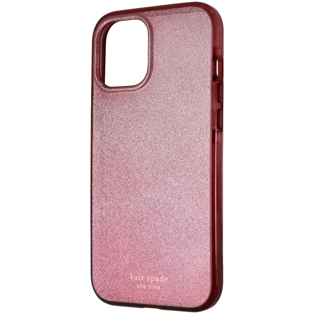 Kate Spade Defensive Hard Case for iPhone 12 Pro Max - Glitter Ombre Magenta Image 1