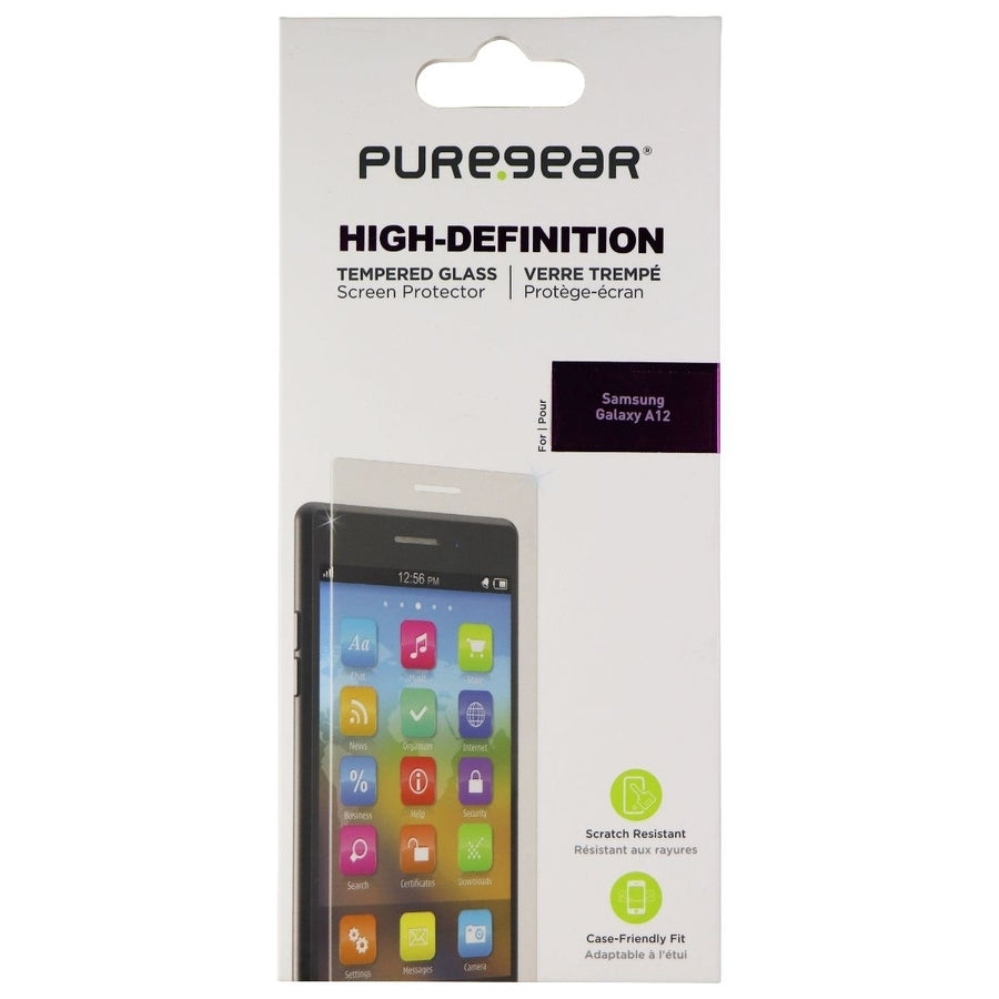 PureGear HD Tempered Glass Screen Protector for Samasung Galaxy A12 - Clear Image 1