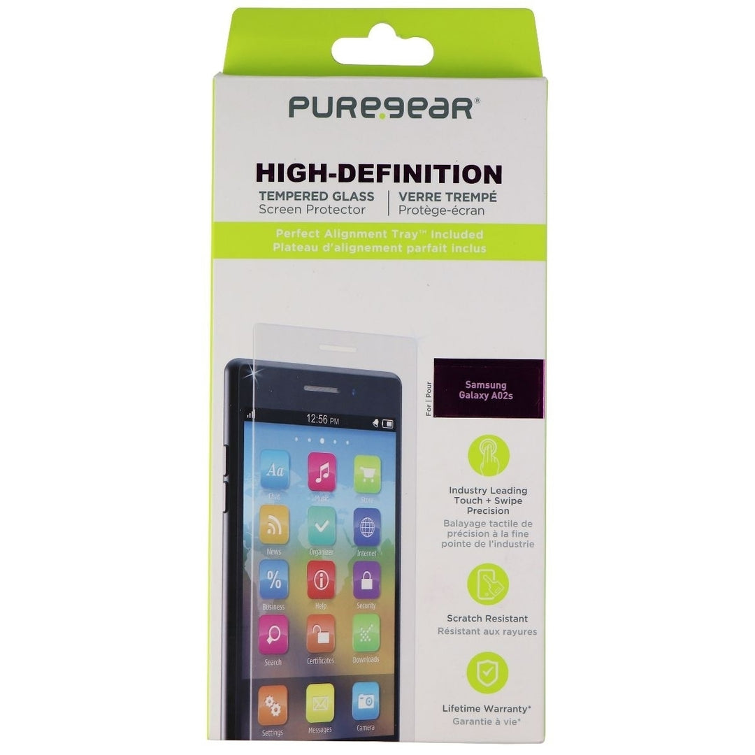 PureGear HD Tempered Glass Screen Protector for Samsung Galaxy A02s - Clear Image 1