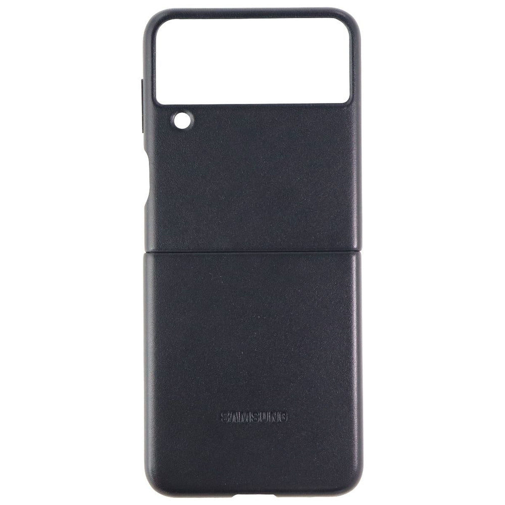 Official Samsung Leather Cover for Galaxy Z Flip3 5G - Black Image 2