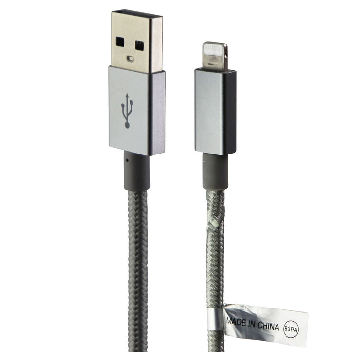 PureGear (10-Foot) Braided Lightning 8-Pin to USB Charge/Sync Cable - Silver Image 1