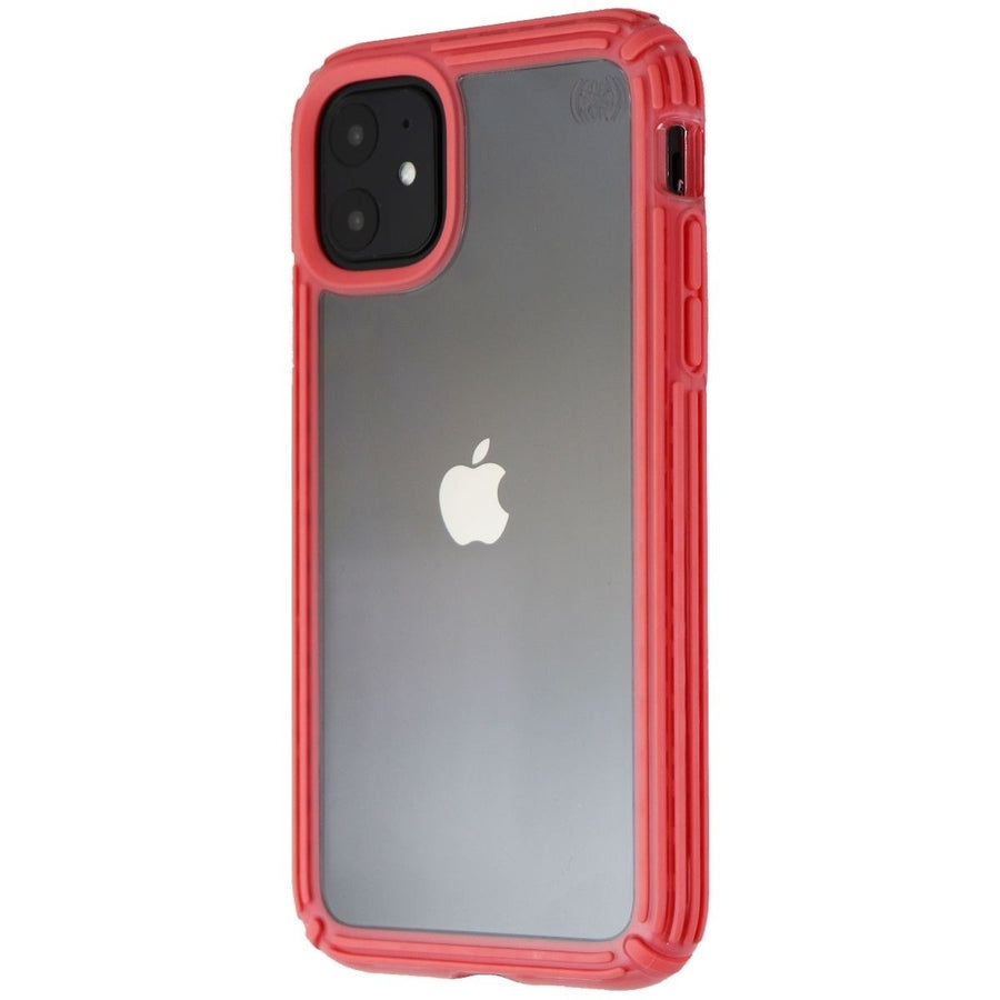 Speck Presidio V-Grip Series Case for Apple iPhone 11 - Clear/Parrot Pink Image 1