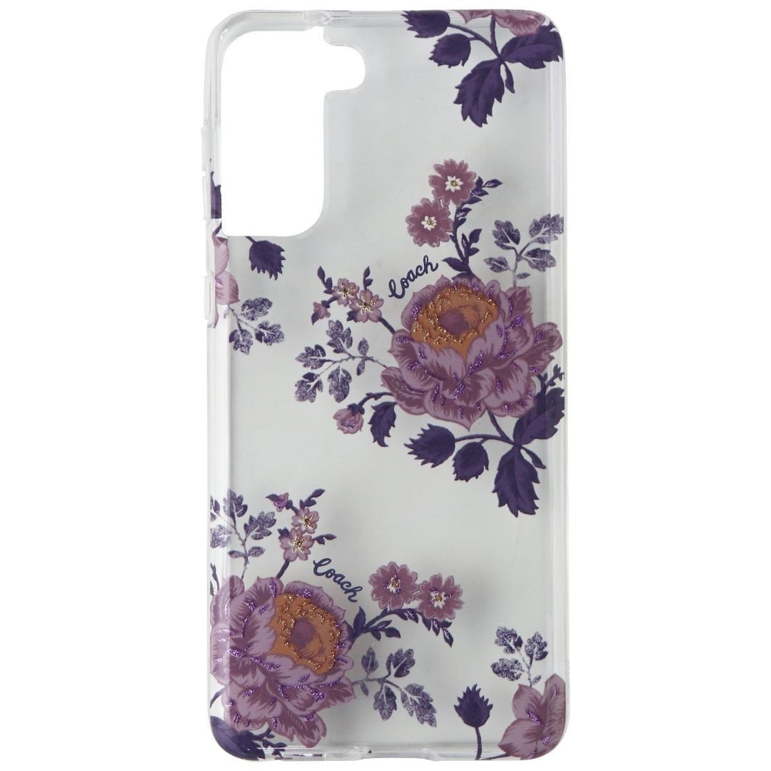 Coach Protective Case for Samsung Galaxy (S21+) 5G - Moody Floral Purple / Clear Image 2