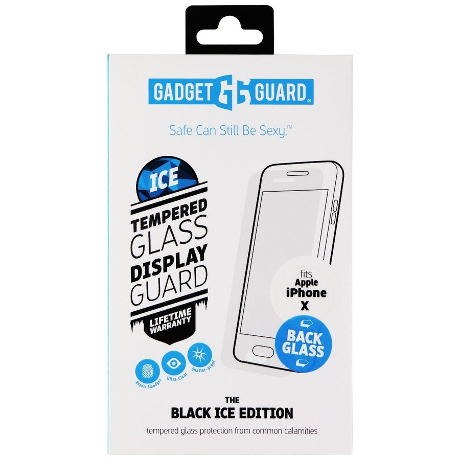 Gadget Guard (Black Ice Back Glass) for iPhone X - Clear / Back Glass ONLY Image 1