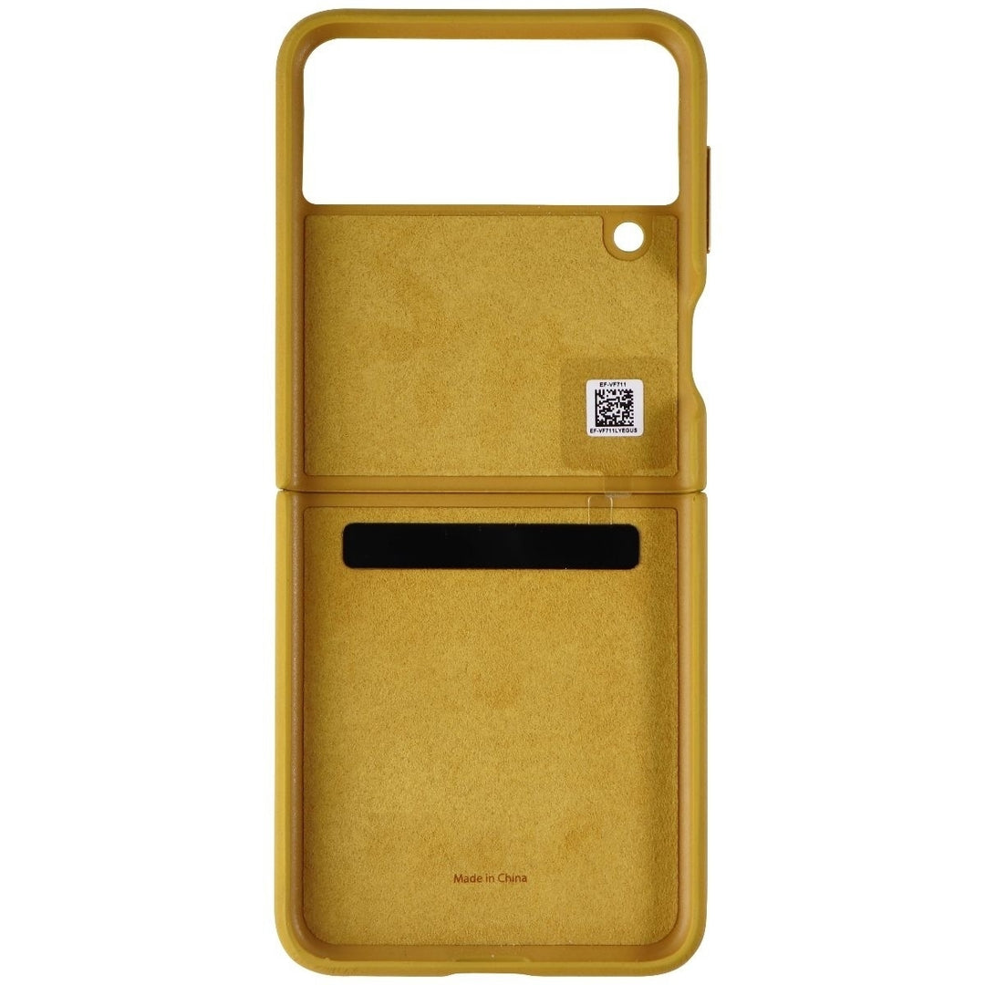 Samsung Official Leather Cover for Galaxy Z Flip3 5G - Mustard/Tan Image 3