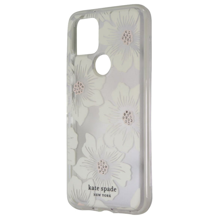 Kate Spade Defensive Hardshell Case for Google Pixel 5 - Hollyhock Floral Clear Image 1