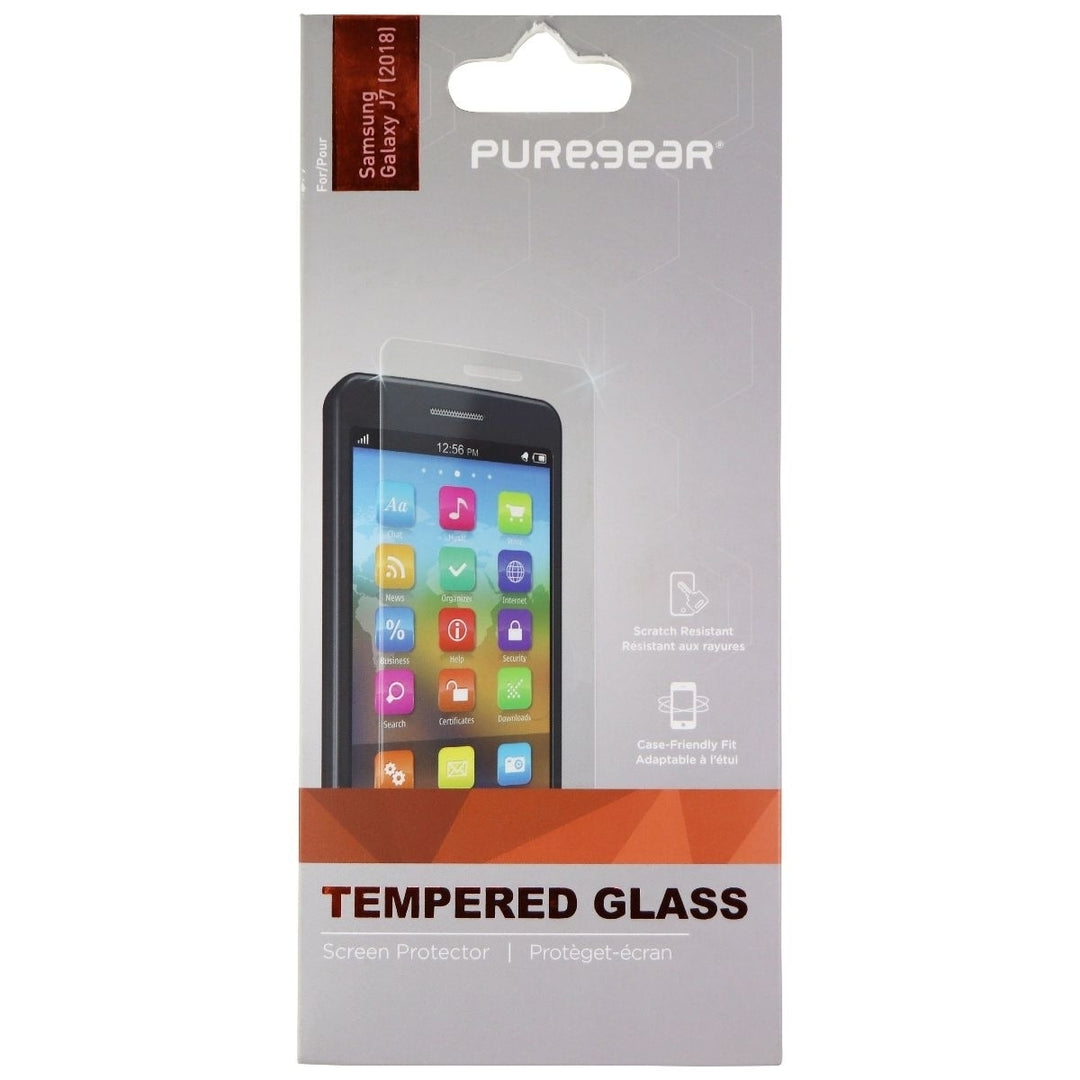 PureGear Tempered Glass Screen Protector for Samsung Galaxy J7 (2018) - Clear Image 1