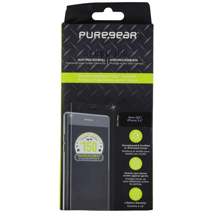 PureGear Steel 360 Tempered Glass Protector for Apple iPhone 13 Mini - Clear Image 1