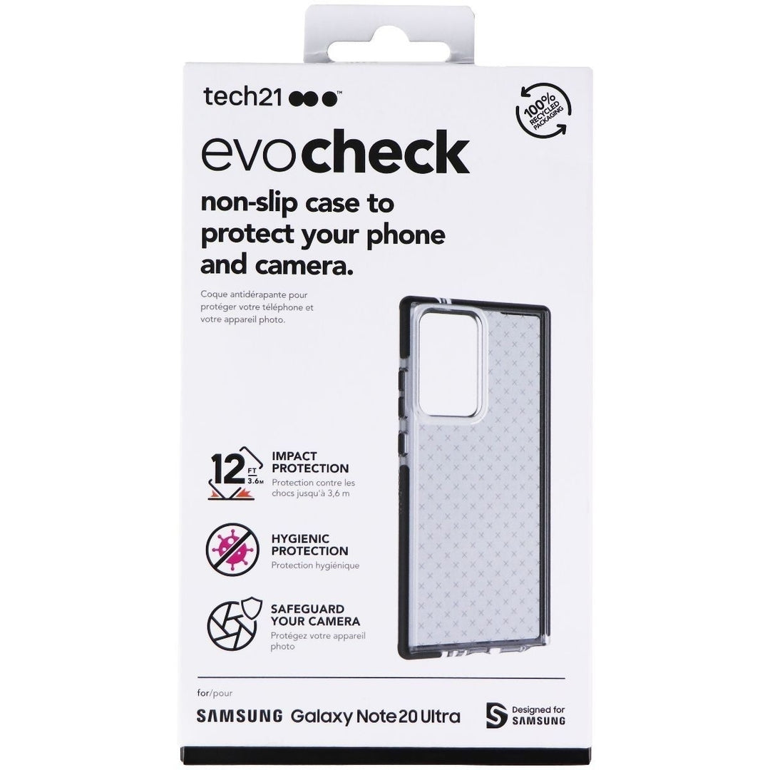 Tech21 Evo Check Gel Case for Samsung Galaxy Note20 Ultra - Smokey Black Image 4