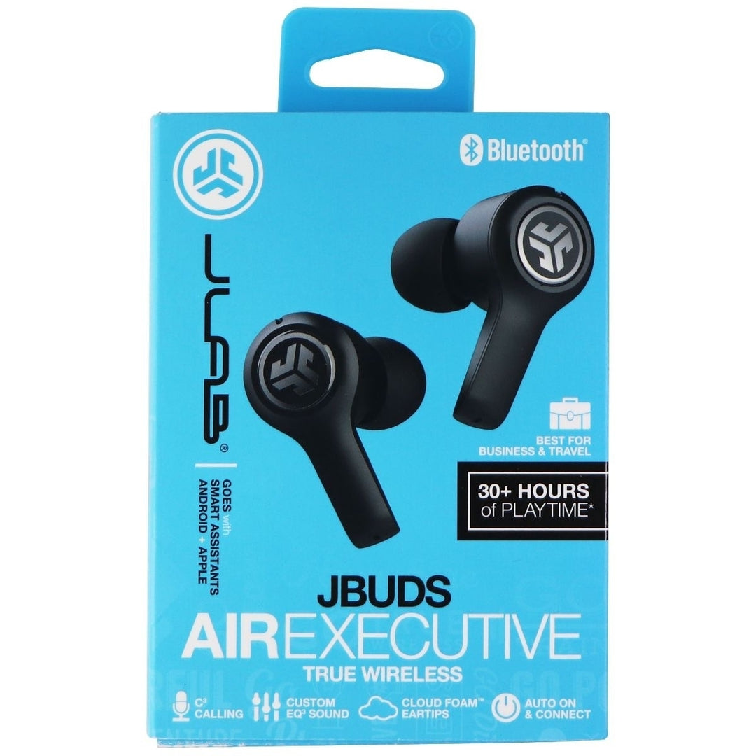 JLab JBuds Air Executive True Wireless Bluetooth Earbuds + Charging Case - Black Image 1