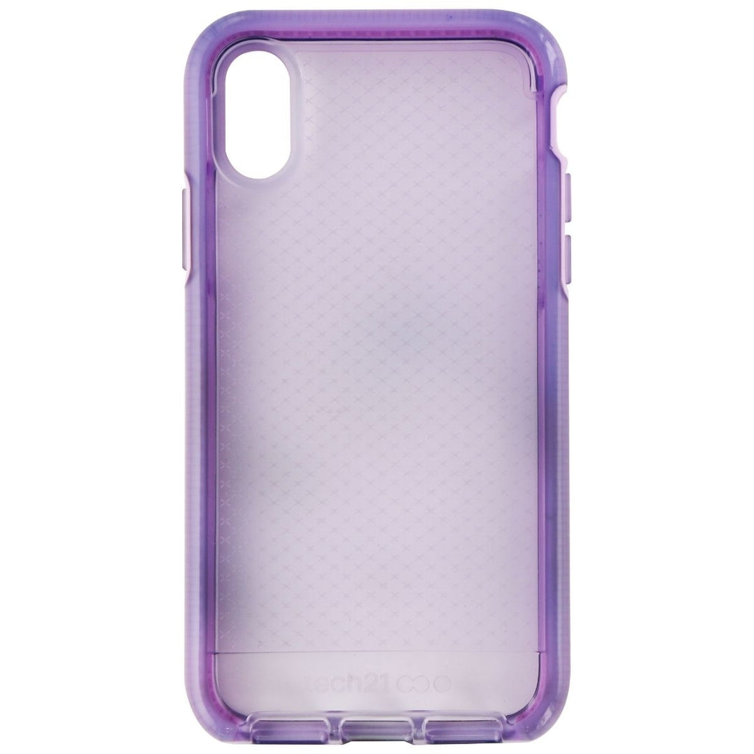 Tech21 Evo Check Series Flexible Gel Case for Apple iPhone Xs/X - Orchid Purple Image 1