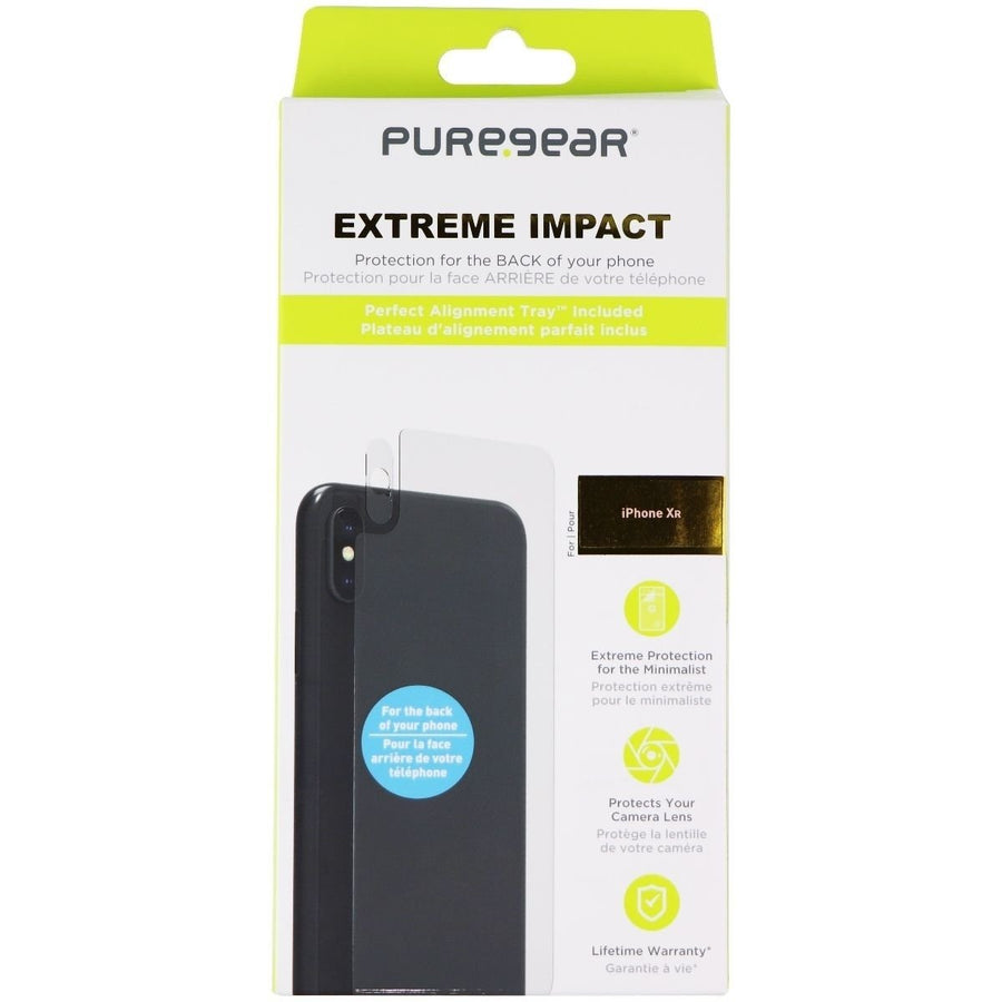 PureGear Extreme Impact Back Screen for iPhone XR - Clear / Back Side Only Image 1