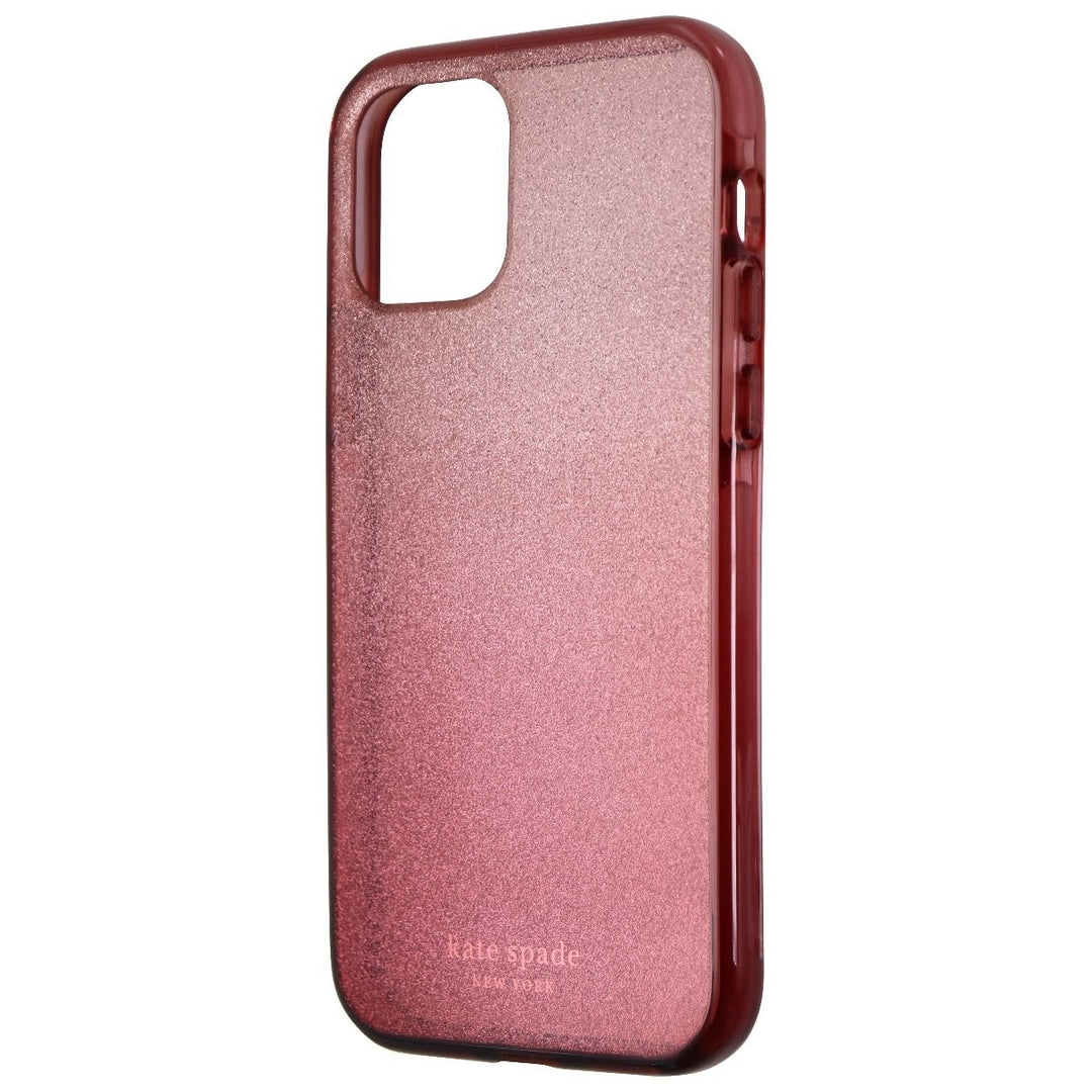 Kate Spade Defensive Case for Apple iPhone 12 Pro and iPhone 12 - Glitter Magenta Image 1