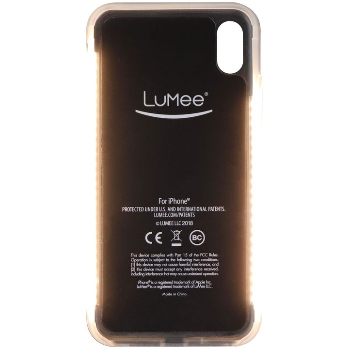 LuMee Duo Instafame LED Case for Apple iPhone Xs Max - Purple Glitter Image 3