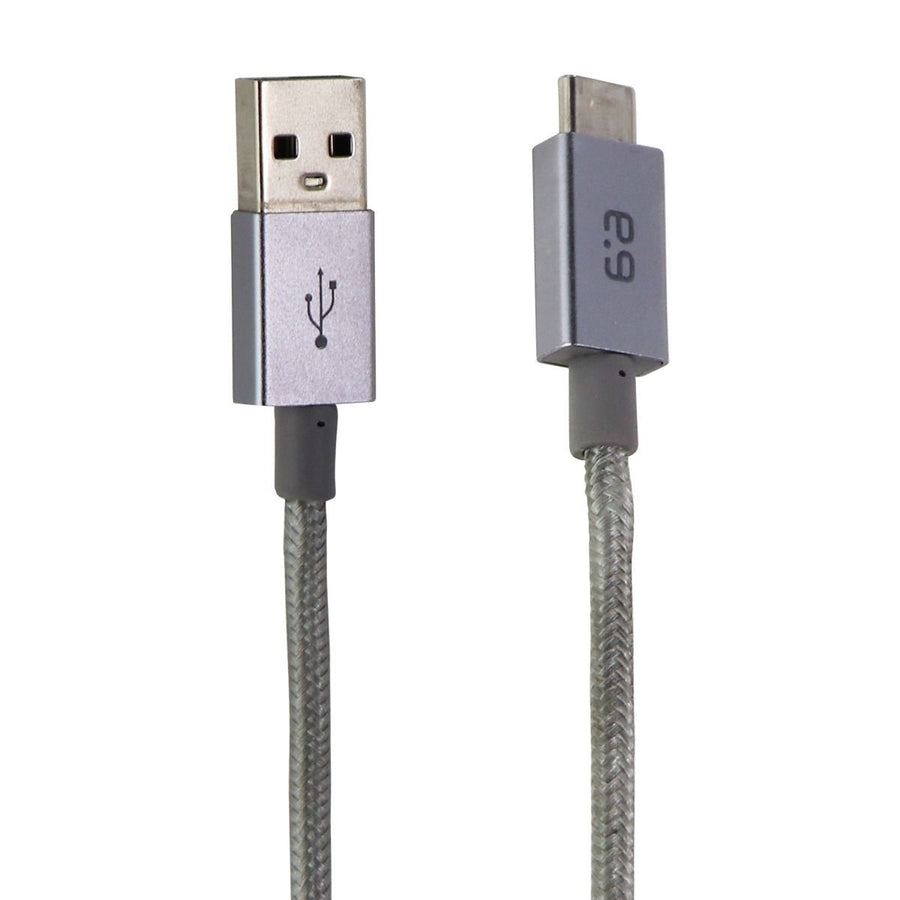 PureGear 10-Foot Braided USB-A to USB-C (Type C) Charging Cable - Grayy Image 1