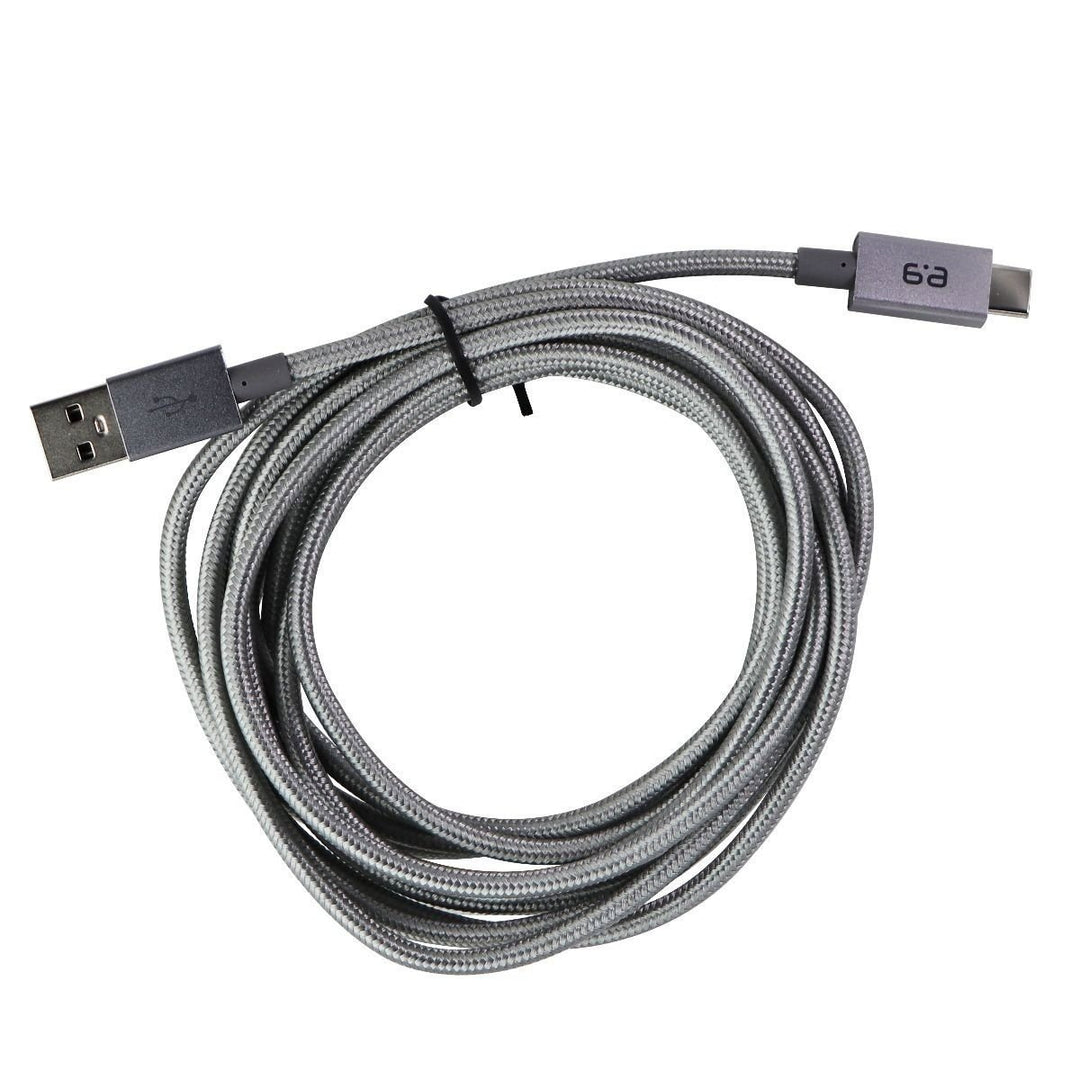 PureGear 10-Foot Braided USB-A to USB-C (Type C) Charging Cable - Gray Image 2