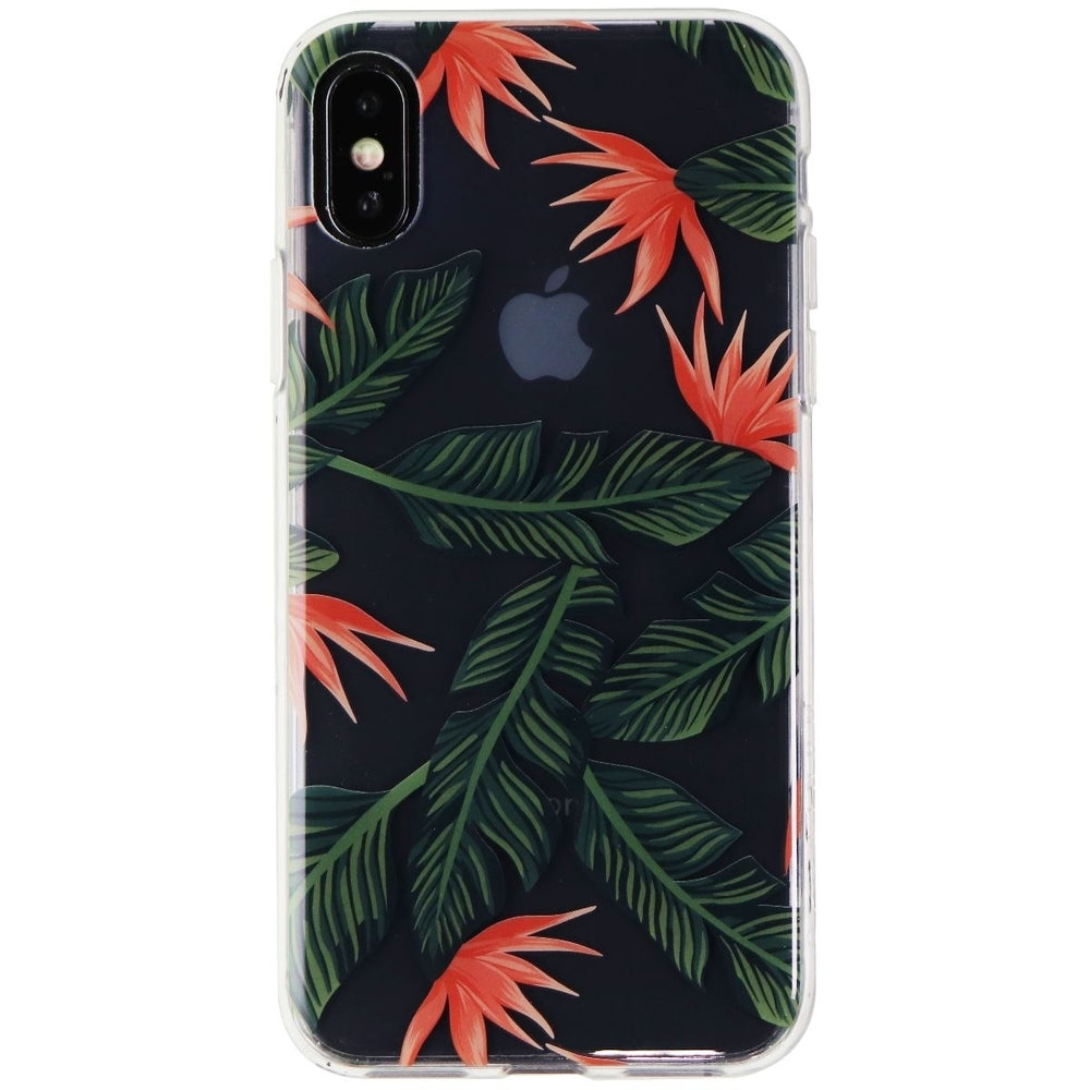 Platinum Hardshell Case for Apple iPhone X and XS Smartphones - Palm Trees/Clear Image 2