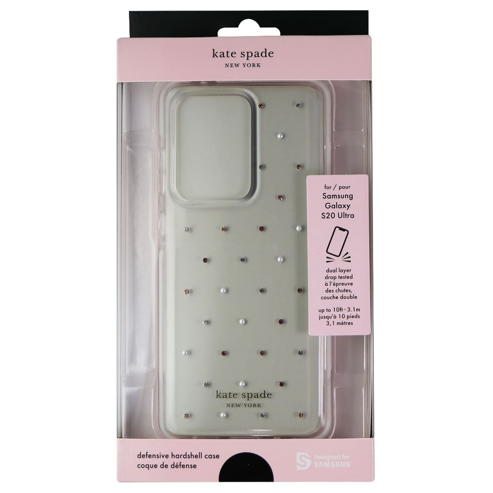 Kate Spade Defensive Hardshell Case for Galaxy S20 Ultra (Pin Dot Gems/Clear) Image 2