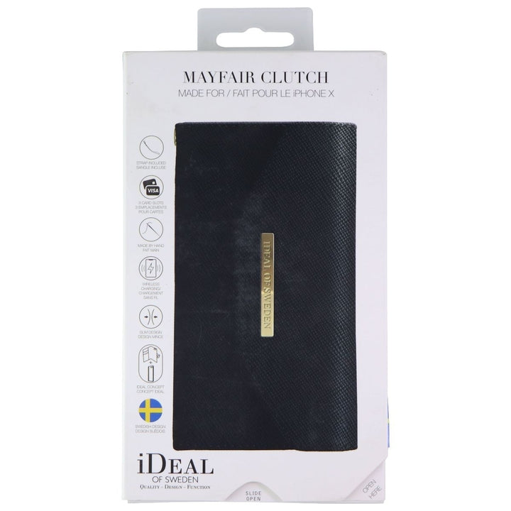 iDeal of Sweden Mayfair Clutch Wallet Case for Apple iPhone Xs/X - Black Image 1