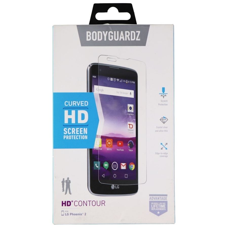 BodyGuardz HD Contour Screen Protector for LG Phoenix 2 - Clear Image 1