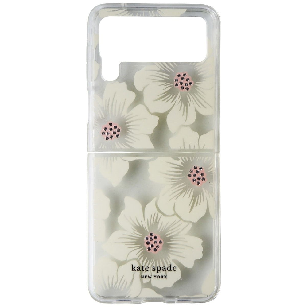 Kate Spade Protective Hardshell Case for Galaxy Z Flip3 5G - Hollyhock/Clear Image 2