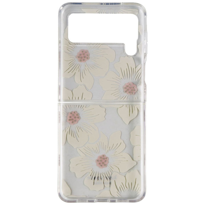 Kate Spade Protective Hardshell Case for Galaxy Z Flip3 5G - Hollyhock/Clear Image 3