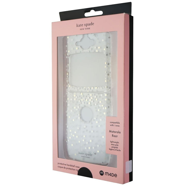 Kate Spade Protective Hardshell Case for Motorola Razr (2019) - Clear/Disco Dots Image 1