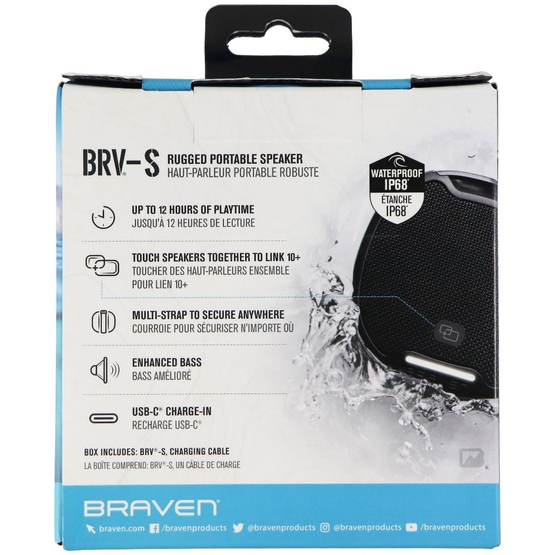 Braven BRV-S Series Rugged Portable Bluetooth Speaker - Blue Image 6