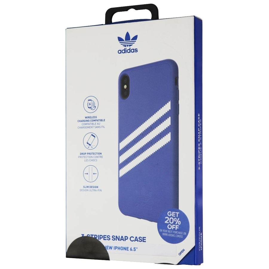 Adidas 3-Stripes Snap Case for Apple iPhone XS Max - Royal Blue / White Image 1