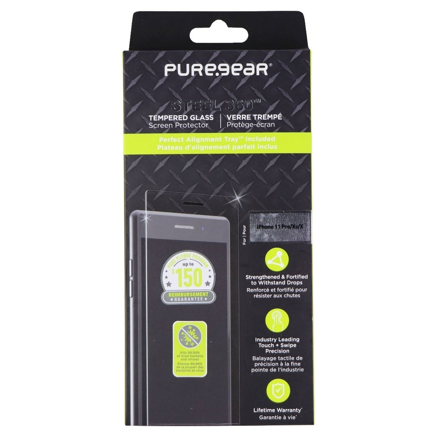 PureGear Steel 360 Tempered Glass for Apple iPhone 11 Pro / iPhone Xs / iPhone X Image 1