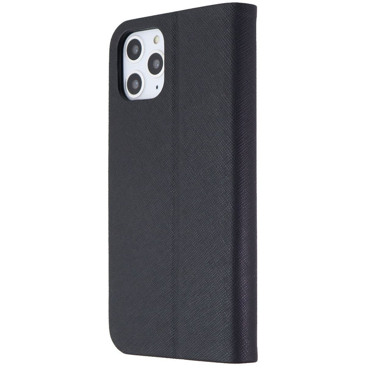 LAUT Prestige Folio Case for Apple iPhone 11 Pro - Black Saffiano Vegan Leather Image 1