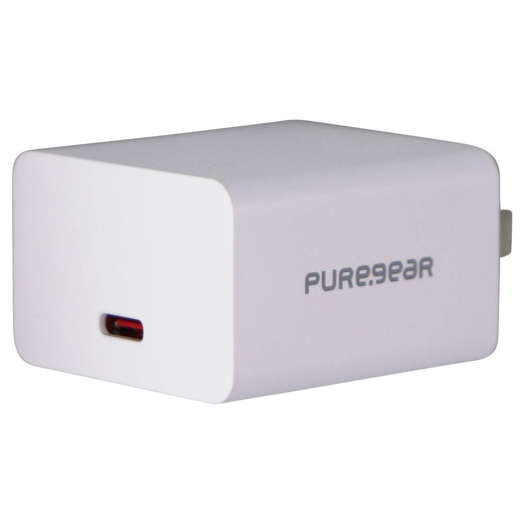 PureGear 25-Watt LightSpeed Wall Charger with Single USB-C Port - White Image 1