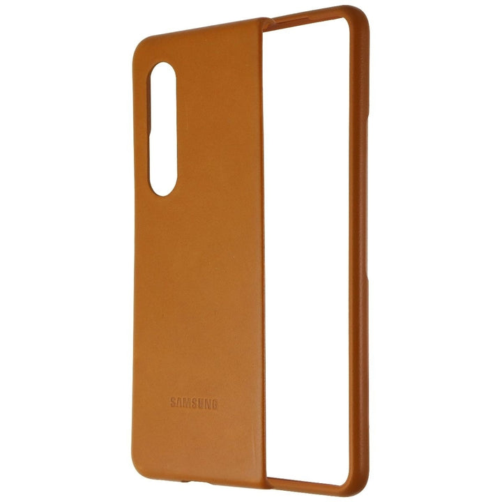 Samsung Leather Protective Cover for Galaxy Z Fold3 5G - Camel (EF-VF926LAEGUS) Image 1