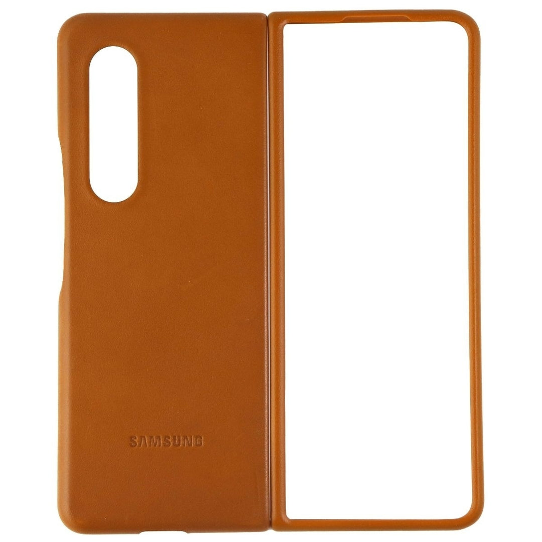 Samsung Leather Protective Cover for Galaxy Z Fold3 5G - Camel (EF-VF926LAEGUS) Image 2