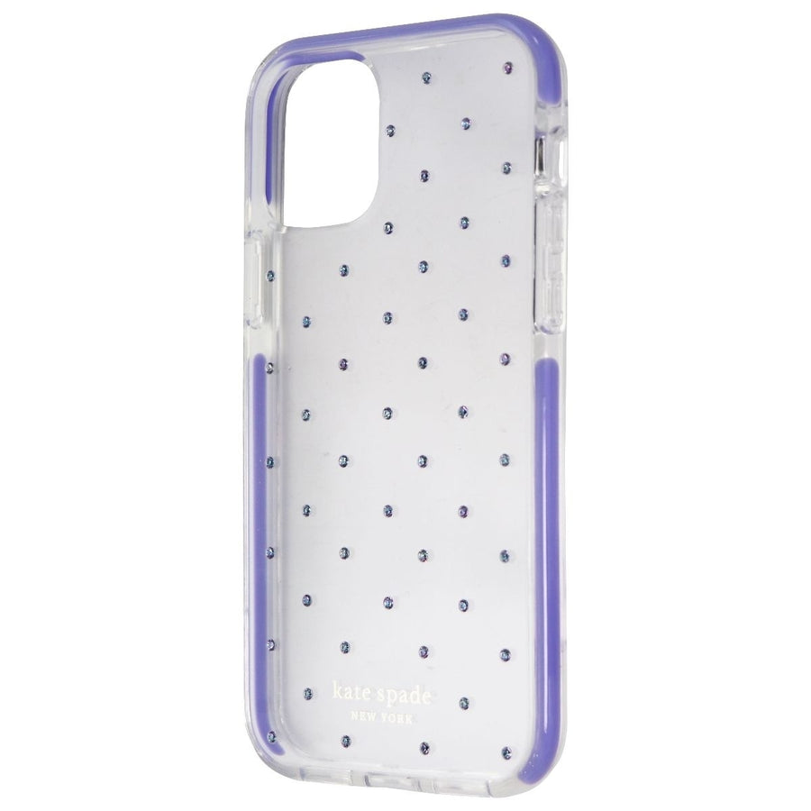 Kate Spade Defensive Hard Case for iPhone 12 Pro & iPhone 12 - Pin Dot Lilac Image 1
