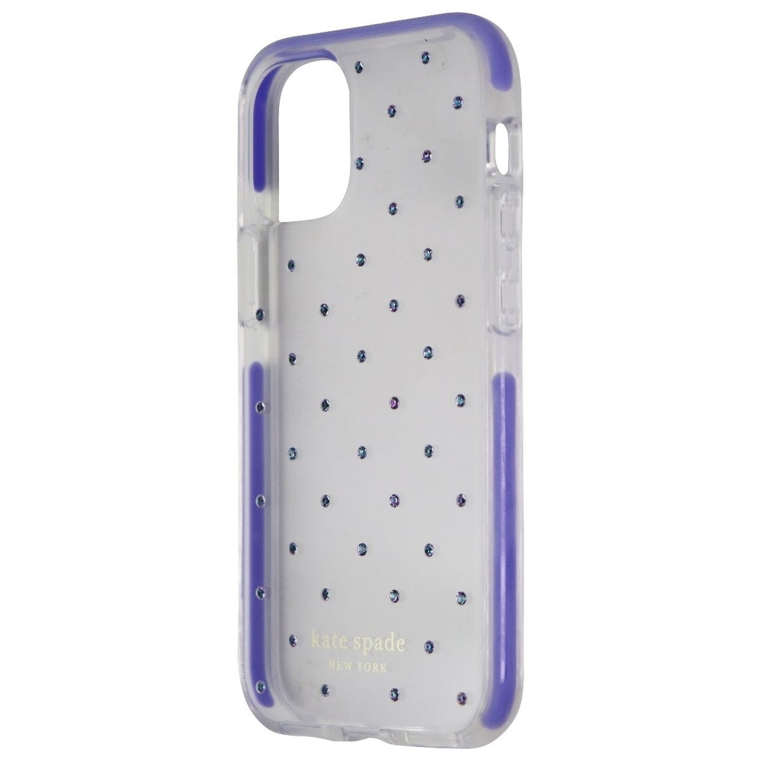 Kate Spade Defensive Hardshell Case for iPhone 12 Mini - Pin Dot Gems / Lilac Image 1