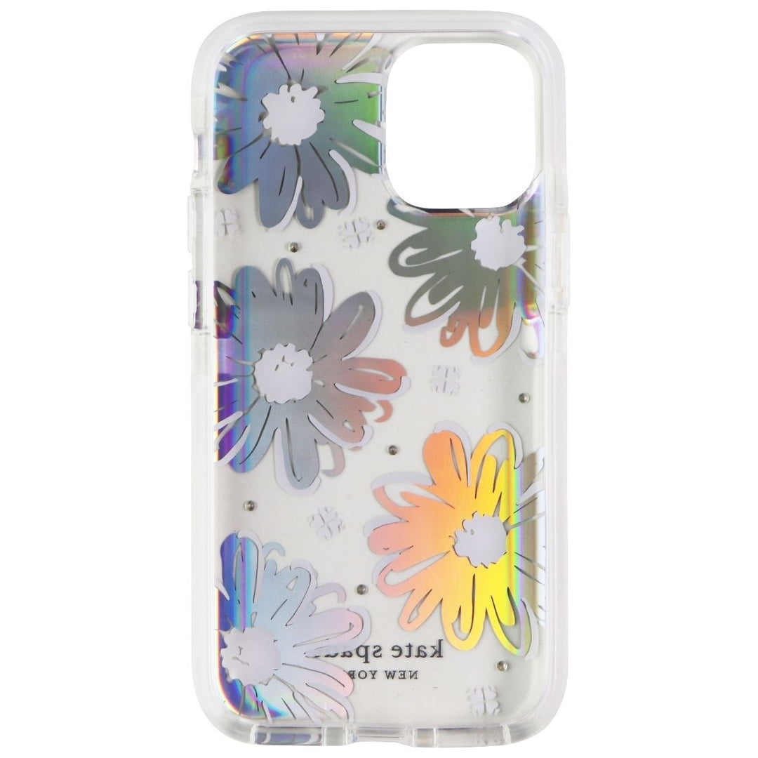 Kate Spade Defensive Hardshell Case for iPhone 12 mini - Daisy Iridescent Foil Image 3