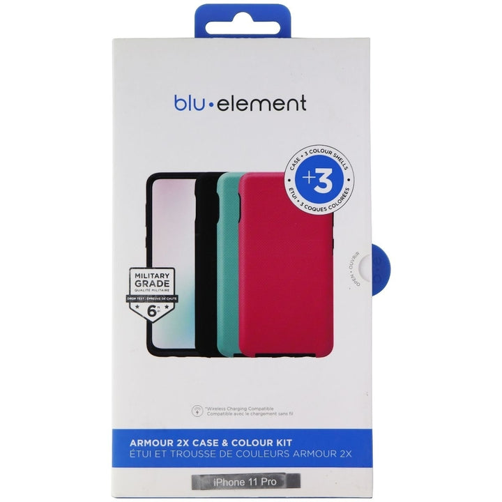 Blu Element Armour 2x Case and Colour Kit for iPhone 11 Pro - Black/Green/Pink Image 4