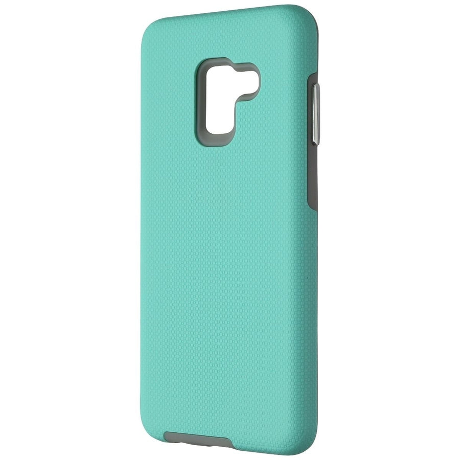 Xqisit Protective Cover for Samsung Galaxy A8 (2018) Smartphone - Teal/Gray Image 1