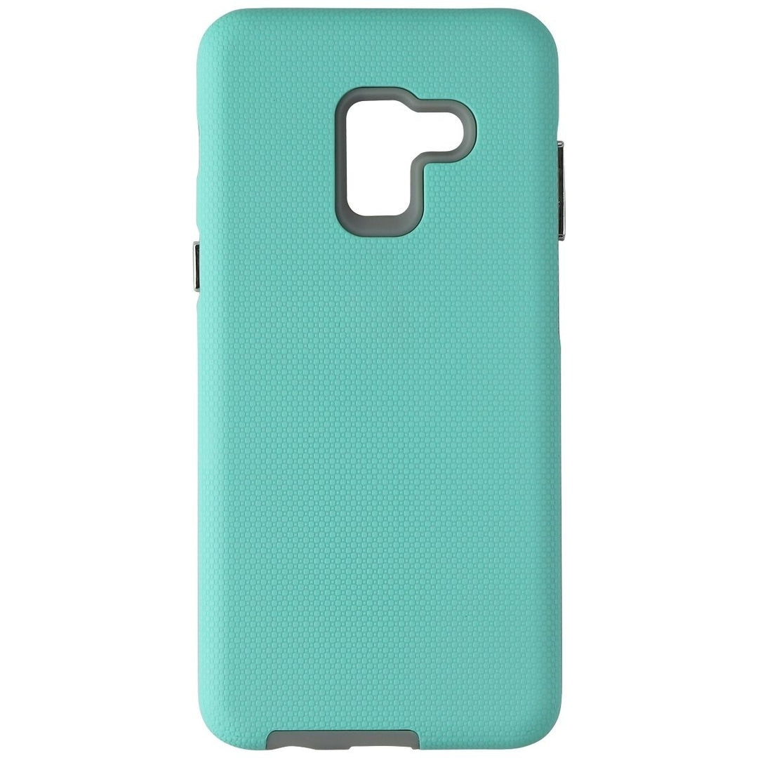 Xqisit Protective Cover for Samsung Galaxy A8 (2018) Smartphone - Teal/Gray Image 2