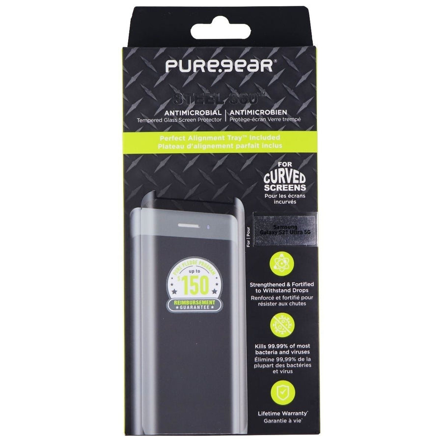 PureGear Steel 360 Tempered Glass Protector for Samsung Galaxy S21 Ultra 5G Image 1