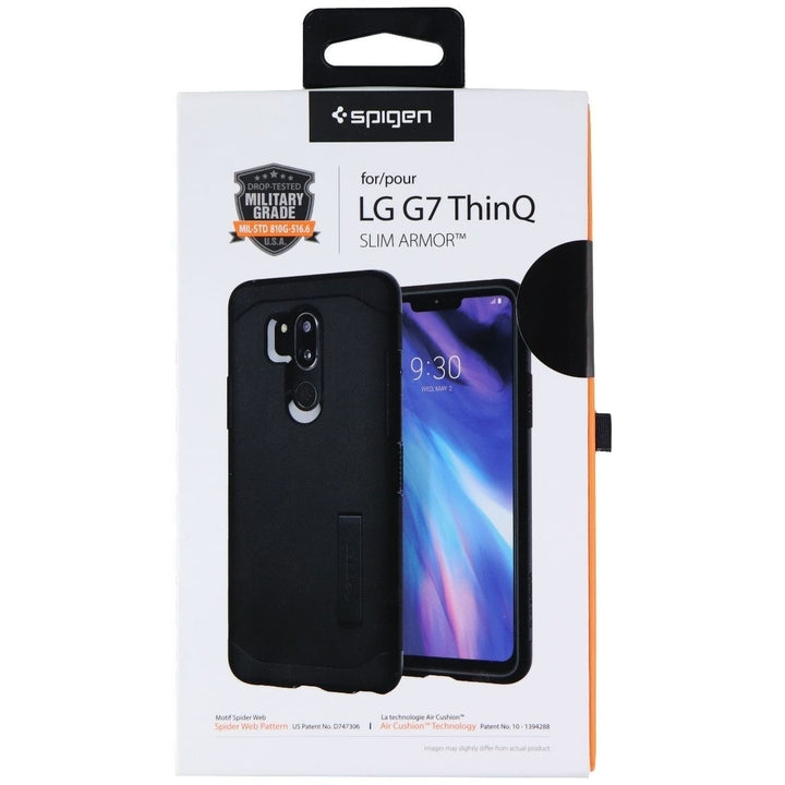 Spigen Slim Armor Case with Kickstand for LG G7 ThinQ - Black Image 4