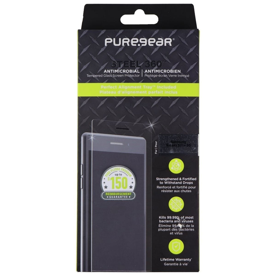 PureGear Steel 360 Tempered Glass Screen Protector for Samsung Galaxy S21+ 5G Image 1