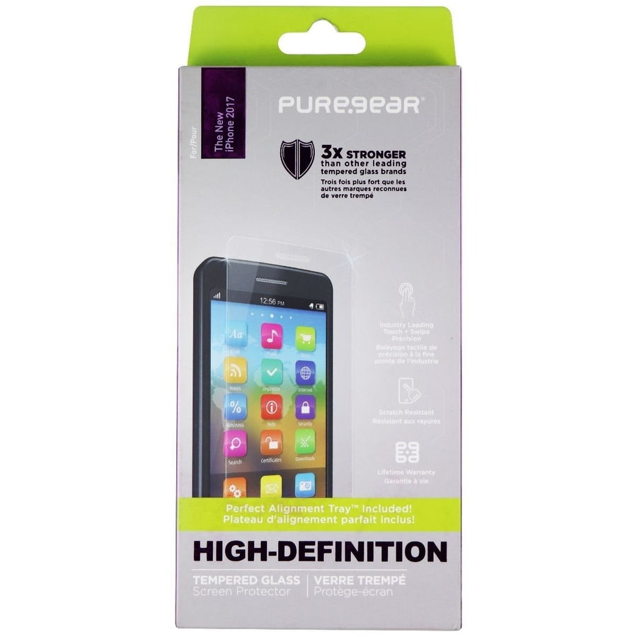 PureGear HD Clarity Tempered Glass Screen Protector for Apple iPhone X Image 1