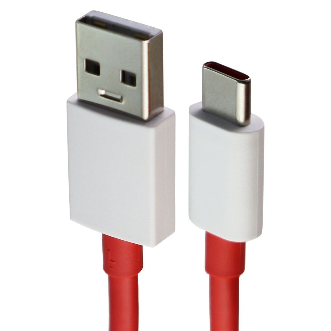 OnePlus (3.3-Ft) 1m USB to USB-C Charge and Sync Warp Cable - Red/White (D287) Image 1