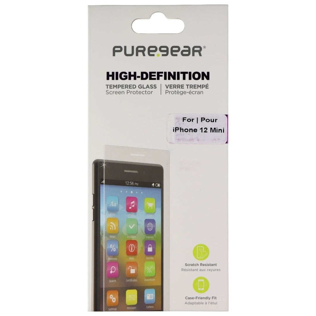 PureGear HD Clear Tempered Glass Screen Protector for Apple iPhone 12 Mini Image 1