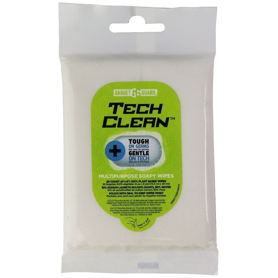 Gadget Guard TechClean Multipurpose Soapy Wipes (20 count) Image 1