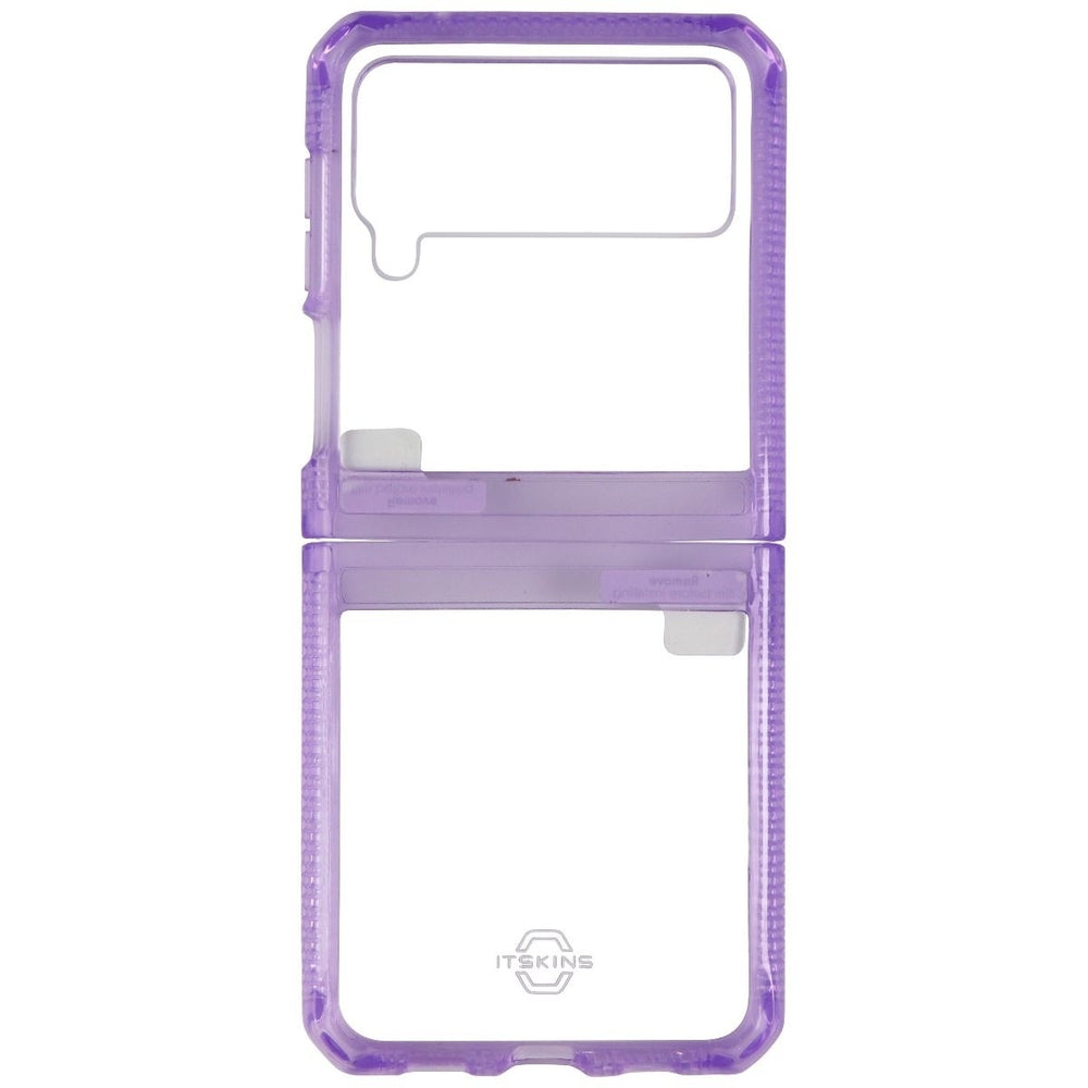 ITSKINS Hybrid Clear Phone Case for Galaxy Z Flip3 5G - Lavender and Transparent Image 2
